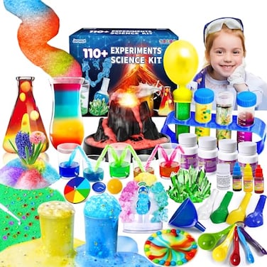 JOPSHEEN 110 Science Experiments Kits for Kids Science Projects STEM Activies Toys Gifts for Boys Girls Volcano Eruption Chemistry Set and More Scientist Educational Toys