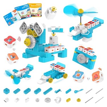 WhalesBot A1 Coding Toy for Kids Building Block Robot Fun STEM Toy with Magnetic Controller and Sensor Blocks ScreenFree Coding with 3 Guide Books for Kids 36