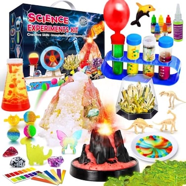 UNGLINGA 260 Experiments Science Kits for Kids STEM Science Projects Chemistry Set Christmas Birthday Toys Gifts Idea for Boys Girls Dig Volcano Gemstones Educational Scientist Set