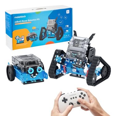 Makeblock mBot2 Rover Emo Robot Programming for Kids Interactive Robotics Kit Learning and Outdoor Play Remote Control Coding for Kids 812 and up STEM Educational Building Toys Gifts