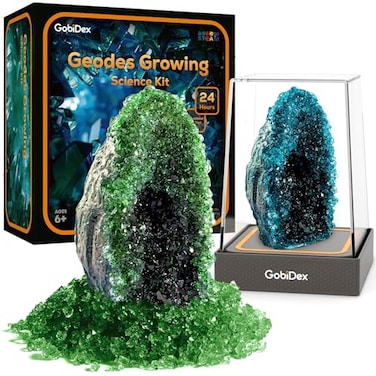 GobiDex Geodes Crystal Growing Kit for Kids 24Hour Fast Crystal Growth Science Experiments Kit with Display Cases DIY STEM Toys Educational Gifts for BoysGirls Ages 812Geology Rock Collection