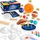 wookidel 64 PCS Solar System Project Kit Solar System Model Kit with 13 Mix Foam Balls Solar System Toys for Kids 35 Learn Planets Science Kit School Project Supplies of Bamboo Sticks Flags Brushes