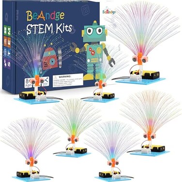 BeAndge 7 Set Bulk STEM Kit Individual Craft Kits for Kids Science Projects Crafts Group Activity Light Experiments Circuit Toys Fun Fiber Optic STEAM Activities for Boys Girls Age 813 810 812 8 10 Ye