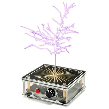 WARDENCLYFFE Tesla Coil 8 Entry Transparent Tesla Coil SingleKnob Control 8 cm31 inches Arc STEM Desktop Demonstration for Beginners