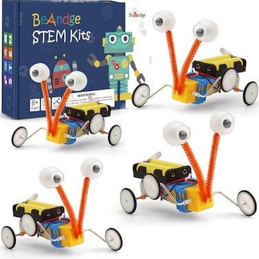BeAndge 4 Set Bulk Robot Kits for Kids 812 STEM Crafts Robotics Science Projects STEM Toys for Boys Girls Electronics Building Craft Kit Classroom Activities 1st 2nd 3rd Grade 8 9 10 11 12 Year Old