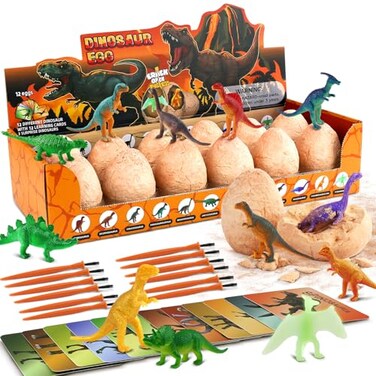 Zippytots Dinosaur Egg Dig Kit 12 Unique Eggs STEM Science Toy for Kids 38