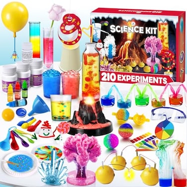 UNGLINGA 210 Experiments Science Kit for Kids Boys Girls Birthday Toys Gifts Idea Chemistry Set Volcano STEM Science Educational Project