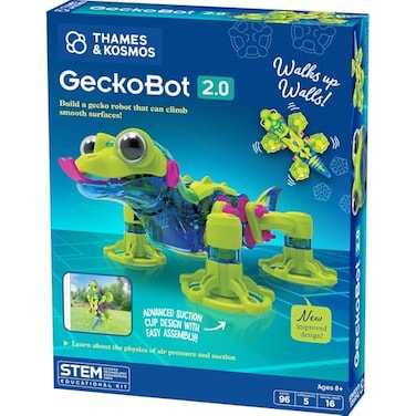 Thames & Thames Kosmos GeckoBot 20 STEM Experiment Kit Build a WallClimbing Gecko Robot Improved Design Suction Cup Technology Guided Assembly Fun Educational Science Gift for Boys Girls Ages 8