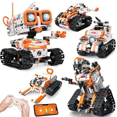 PIVONAX STEM Robotics Kit for Kids Ages 6 5in1 RemoteAPP Control Coding Robot Educational Engineering Building Toys with Programming Science Projects Great Gift for Boys Teens