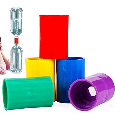 NANAOUS Tornado Bottle Connectors Cyclone Plastic Tornado Connector Vortex Bottle Connectors for Students Scientific Experiment Test 5PC