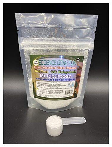 Science Gone Instant Gel Science Kit 35g of Superabsorbent Sodium Polyacrylate for Sensory Play STEM Projects Magic Tricks