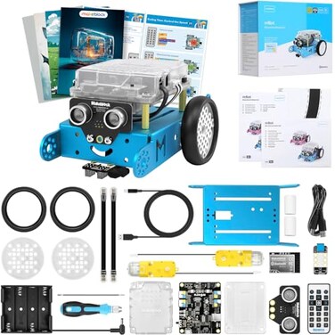 Makeblock mBot Robot Kit with Scratch Coding Box STEM Projects for Kids Learn to Code with Scratch Arduino Programmable Robot with 4 Programming Learning Projects Gifts for Boys Girls Aged 812