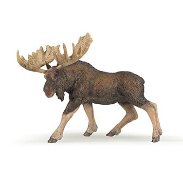 Papo Standing North American Moose Toy Figure Multicolor