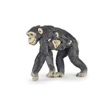 Papo Realistic Chimpanzee with Baby Figure Ages 3 Wild Life Collection Educational Play Primate Idea Toy for Girls and Boys