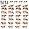 Evemodel Farm Animals Figure SetAN8705 36PCS 187 Well Painted Model Cows and Figures for HO Scale Model Train Scenery Layout Miniature Landscape New