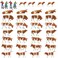 Evemodel Farm Animals Figure SetAN8705 36PCS 187 Well Painted Model Cows and Figures for HO Scale Model Train Scenery Layout Miniature Landscape New