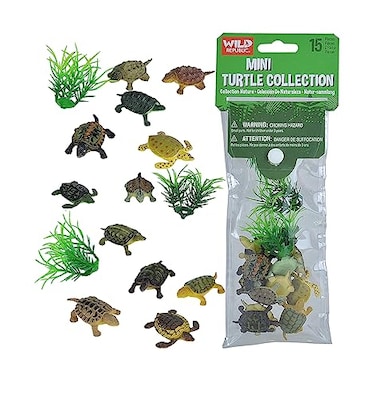 WILD REPUBLIC Wild Republic Mini Turtle Polybag Kids Gifts Educational Toys Reusable Bag 15Piece