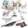 Volnau Sea Creature Toys Figures 9PCS Arctic Circle Ocean Animals Figurines for Toddlers Kids Christmas Decoration Gift Plastic Fish Preschool Pack and Bath Polar Bear Set