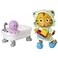 Daniel Tiger's Daniel Tigers Neighborhood Bath Time Daniel Tiger Figure is 7 Tall Articulated Neck Arms Legs Comes with Cute Frog Robe TigeyShaped Slippers