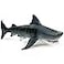 EOIVSH 11 Inch Large Tiger Shark Toy Plastic Ocean Animal Figurine Realistic Sea Creature Figure Educational Toy Great for Bath Pool Cake Topper Party Favor