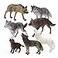RESTCLOUD 7Pcs Wolf Toy Figurines Set Wolf Animals Figures Wolf Set A