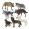 RESTCLOUD 7Pcs Wolf Toy Figurines Set Wolf Animals Figures Wolf Set A