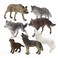 RESTCLOUD 7Pcs Wolf Toy Figurines Set Wolf Animals Figures Wolf Set A