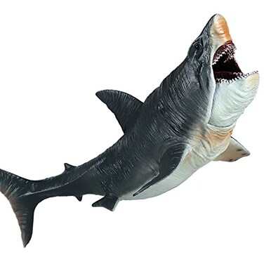 EOIVSH Large Megalodon Shark Toy Plastic Ocean Animal Figurine Realistic Sea Monster Toy Figure for Collection Gift Bath Toy Cake Topper