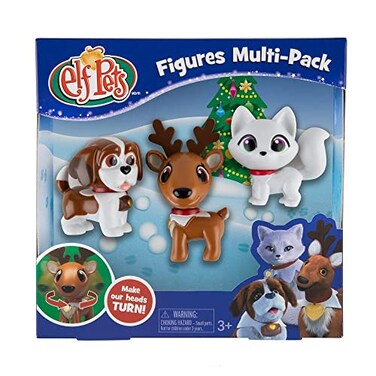 The Elf on the Shelf Elf Pets Figures Multipack Includes St Bernard Reindeer and Arctic Fox