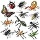SCAHOW 12 PCS Fake Bug Toys for Kids Plastic Bugs Animal Figures Halloween Party Favor Cake Topper Insect Figurines