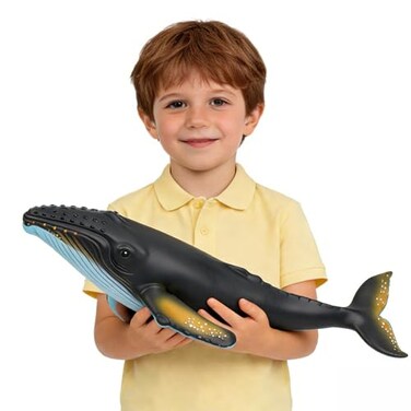 SmilerSmile 16 Inch Humpback Shark Toys Soft Rubber Action Figures