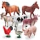 Yowlieu 8 Pcs Big Animal Figurines Toys Farm Realistic Plastic Animals Playset Educational Preschool Learning Toy Playset for Kids Toddlers