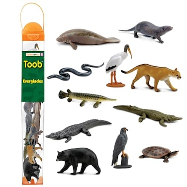 Safari Ltd. Safari Ltd Everglades TOOB 11 Mini Figurines Manatee Alligator Turtle More Educational Toy Set for Boys Girls Kids Ages 3