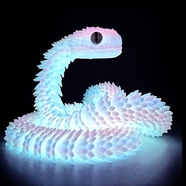 UXBSTM 24in 3D Printed Snake Toys Flexible 3D Printed Animal Fidget ADHD Snake Toys Perfect Desk Pet for Animal Collectors Easter Basket Essentials Easter Basket Stuffers
