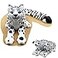 Yipintang 3D Printed Creature Flexible Animals 8 Inches Fidget Animal for Desk Dcor Snow Leopard