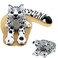 Yipintang 3D Printed Creature Flexible Animals 8 Inches Fidget Animal for Desk Dcor Snow Leopard
