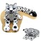 Yipintang 3D Printed Creature Flexible Animals 8 Inches Fidget Animal for Desk Dcor Snow Leopard