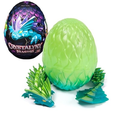 CrystaLynx Dragons 125inch Collectible Articulated Dragon Toy Figure Blind Box Display Egg Fidget Home Office Desk Decor Styles May Vary