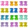 HAPTIME 240 Pcs Mini Trinkets Mini Resin Figures Resin Animals Bulk Counting Bears Resin Animals to Hide Small Teddy Bears for Kids Tiny Toys Miniature Figurines