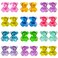 HAPTIME 240 Pcs Mini Trinkets Mini Resin Figures Resin Animals Bulk Counting Bears Resin Animals to Hide Small Teddy Bears for Kids Tiny Toys Miniature Figurines