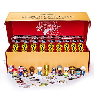 RYAN'S WORLD Ryans World Road Trip 53 pc Complete Figure Set Bonus Figure Mystery Figures For All 50 States UltraRare Figures Surprise Exclusive Micro State Stickers USA Map