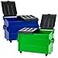 Figures Toy Set of 2 Dumpsters for Wrestling Action Figures Blue Green
