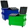Figures Toy Set of 2 Dumpsters for Wrestling Action Figures Blue Green