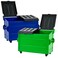 Figures Toy Set of 2 Dumpsters for Wrestling Action Figures Blue Green