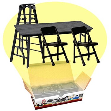 Figures Toy Ultimate Ladder Table Chairs Black Playset for Wrestling Action Figures