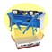 Figures Toy Blue Gray Commentator Table Playset for Wrestling Action Figures