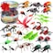 SCS Direct Bug Toys 30PCS Large Insect Spider Figures Playset with Grasshoppers Beetles Arachnids Crawly Bugs Realistic Plastic Animal Toys for Kids Educational STEM Learning Party Favors