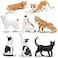 Toymany 8PCS Realistic Cat Figurines Educational Cat Figures Toy Set Kitten Cake Topper Easter Egg Birthday Gift for Kids Boys Girls Children