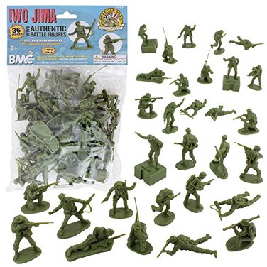BMC Toys BMC WW2 Iwo Jima US Marines Plastic Army Men 36 American Soldier Figures