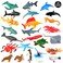 OOTSR 24Pack Sea Ocean Animal Figures Realistic Plastic Pool Party Toys Set with Turtle Octopus Shark Childrens Educational Birthday Gifts
